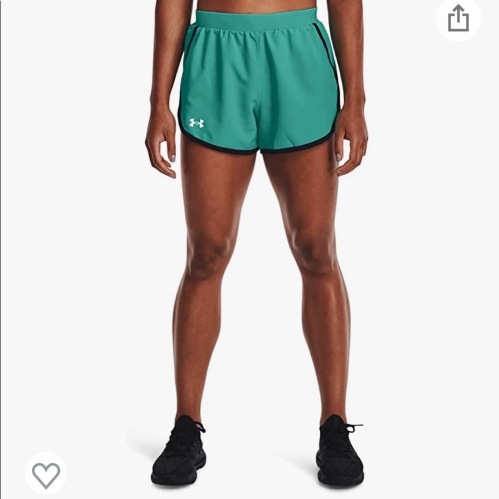 NWT Under Armour Women's Fly By‎ 2.0 Running Shorts size small, teal